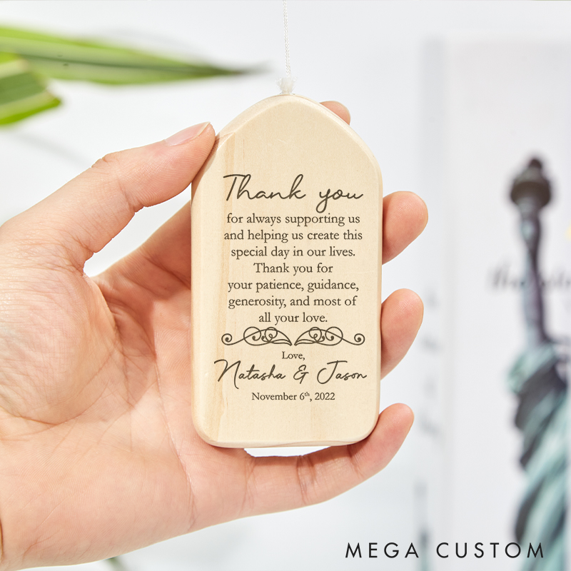 Personalized Thank You from Bride and Groom Wedding Wind Chime
