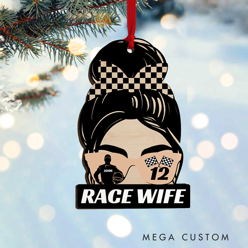 Personalized Racing Mom Ornament Custom Name Christmas Tree Decoration Gifts