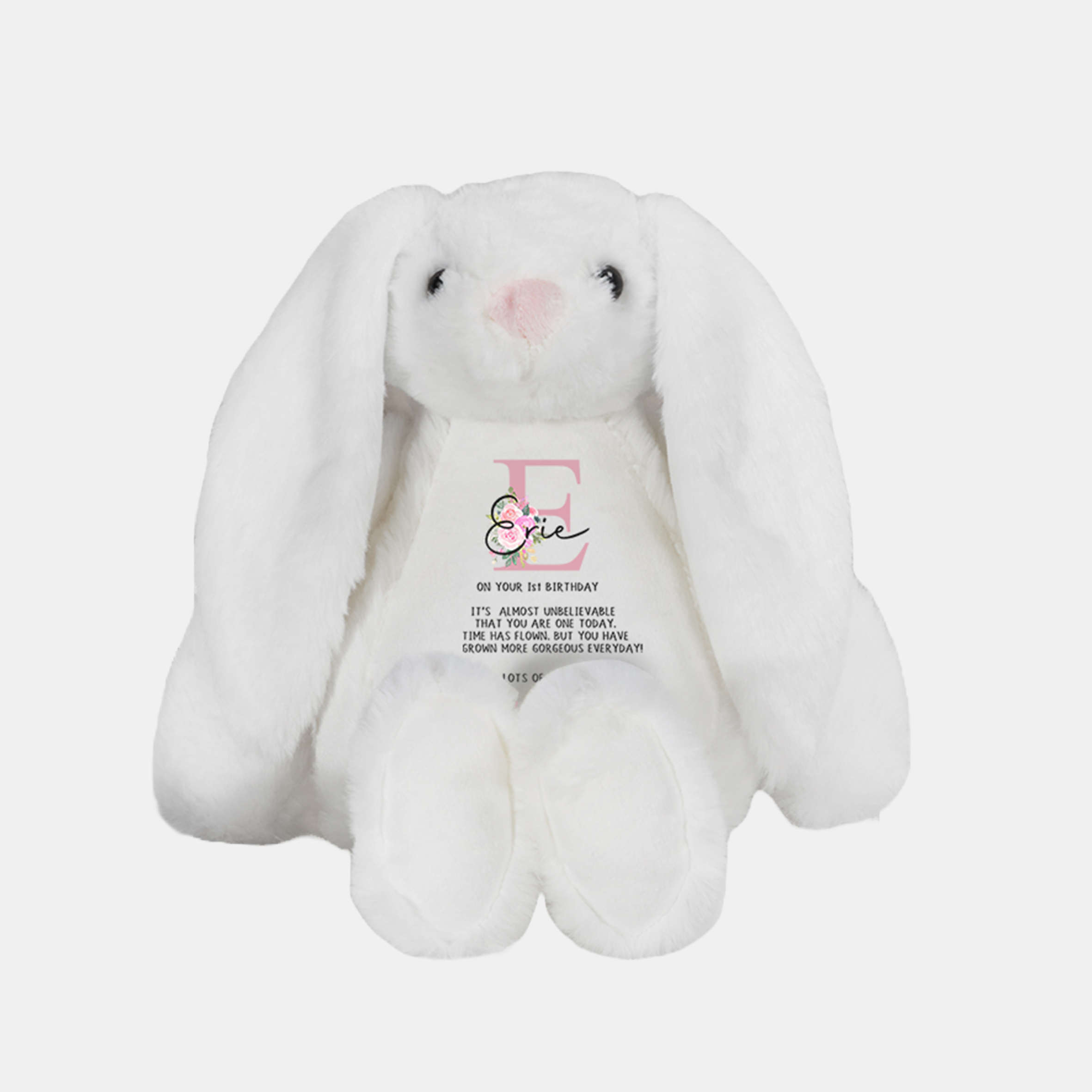 Personalized 1st Birthday Bunny Nursery Gift Newborn Baby Gift