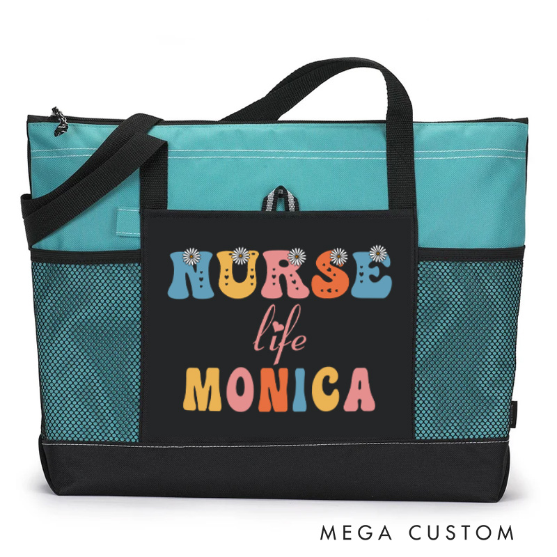 Personalized Nurse Tote Bag Custom Nurse Life Design Tote Bag Nurse Graduation Gifts RN Gifts Bag