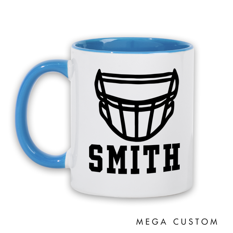 [Copy]Personalized American Football Mug with Dynamic Player Graphic and Custom Name Design