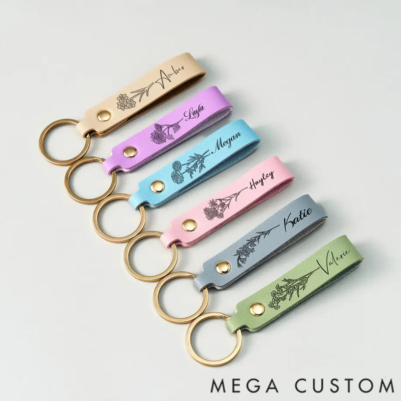 Personalized Name Keyring, Cute Custom Bag Charm, Gift for Family