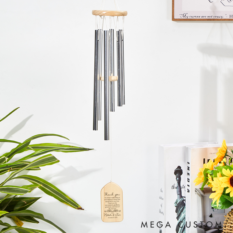 Personalized Thank You from Bride and Groom Wedding Wind Chime