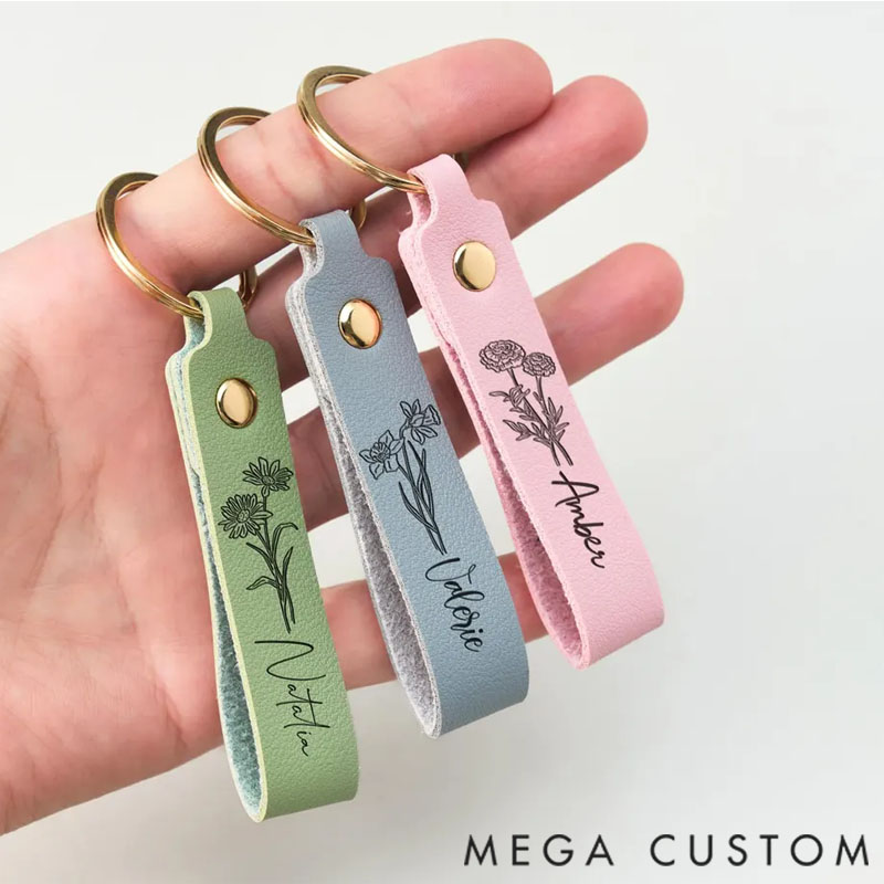 Personalized Name Keyring, Cute Custom Bag Charm, Gift for Family