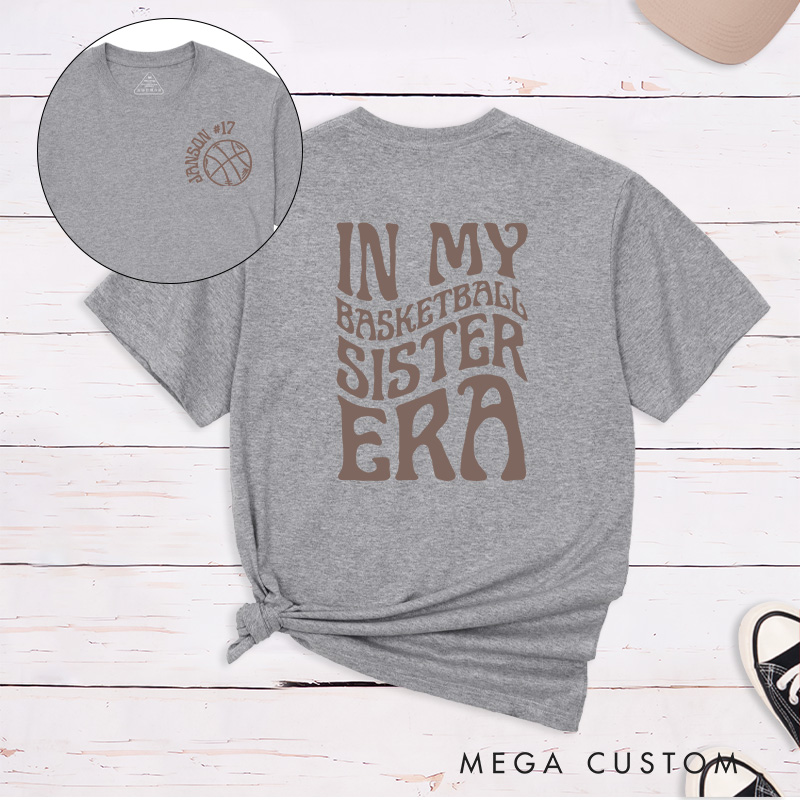 Personalized Oversized Basketball T-Shirt Design Featuring Custom Name Player Number Minimal Front Graphic Bold Back Text