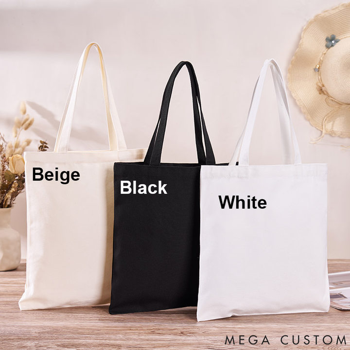 Personalized Cat Lover We're Telling You We're Not Cats Canvas Tote Bag