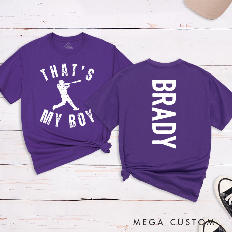 Personalized That's My Boy Baseball T-Shirt with Name