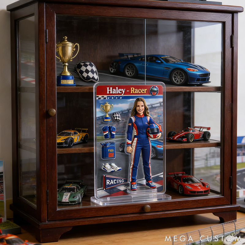 Personalized Race Theme Acrylic Decor Custom Photo the Perfect Gift for Racing Fans