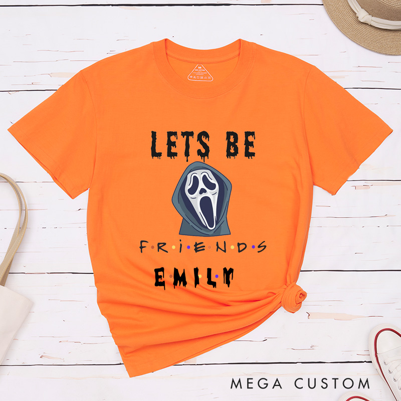 Personalized Let's Be Friends Ghosts Couple Halloween Matching T-Shirt 