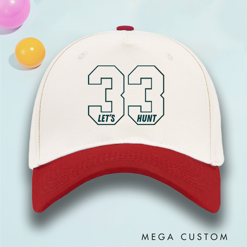 Personalized Baseball Cap with Custom Number Design