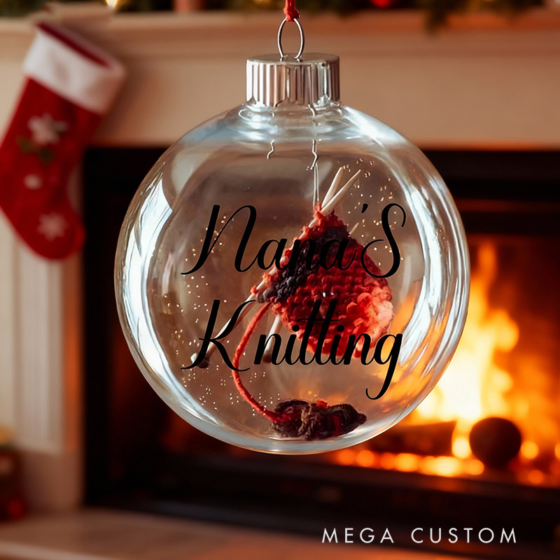 Personalized Christmas Ornament Knitting Sweater Gift for Knitting Enthusiasts