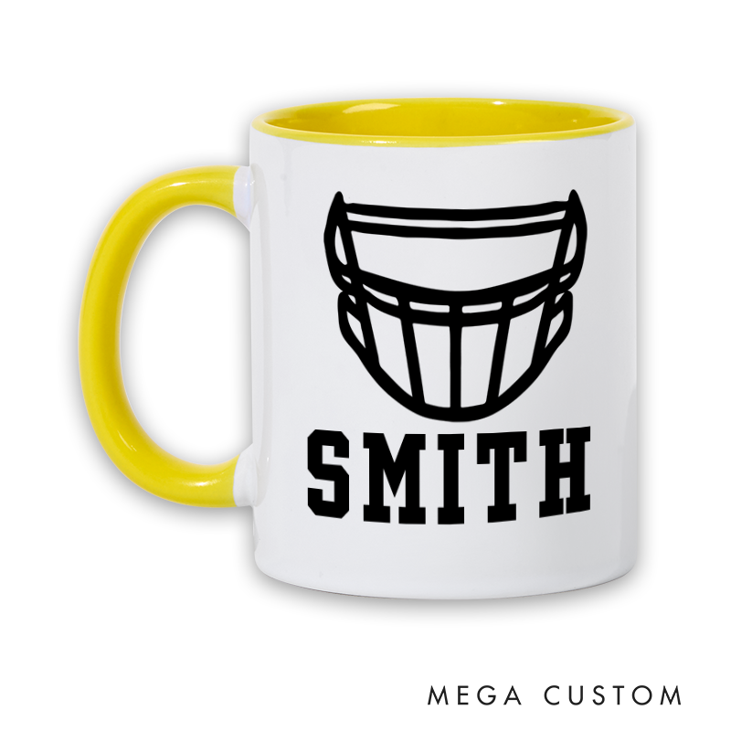 [Copy]Personalized American Football Mug with Dynamic Player Graphic and Custom Name Design