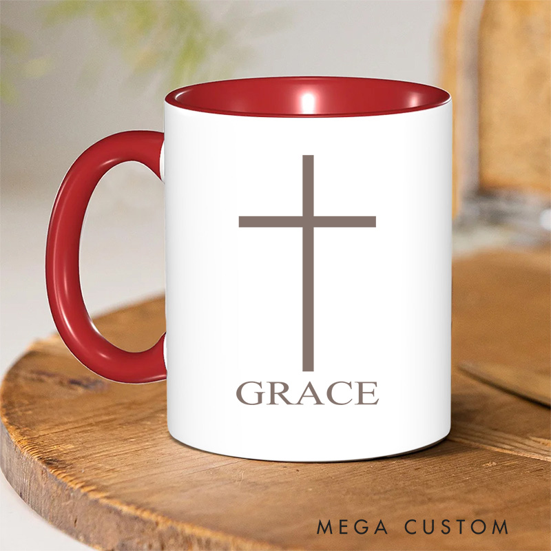 Personalized Jeremiah 17:7 Bible Verse Christian Inner Color Ceramic Mug with Name Religious Gift Birthday Gift for Christian