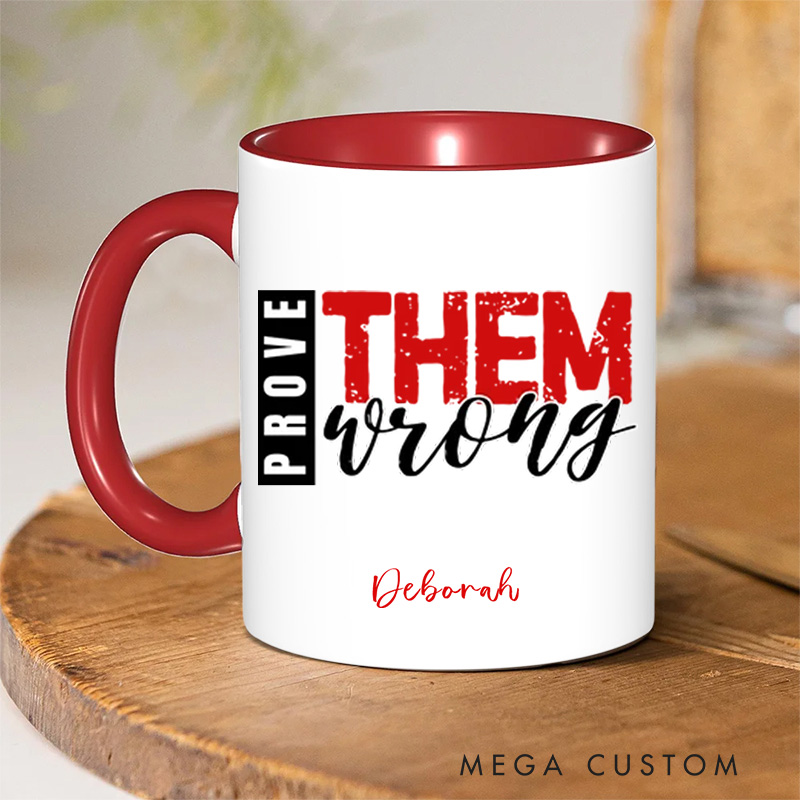 Personalized Christian Prove Them Wrong Coffee Mug with Name Birthday Religious Baptism Gift for Family Friends Christians