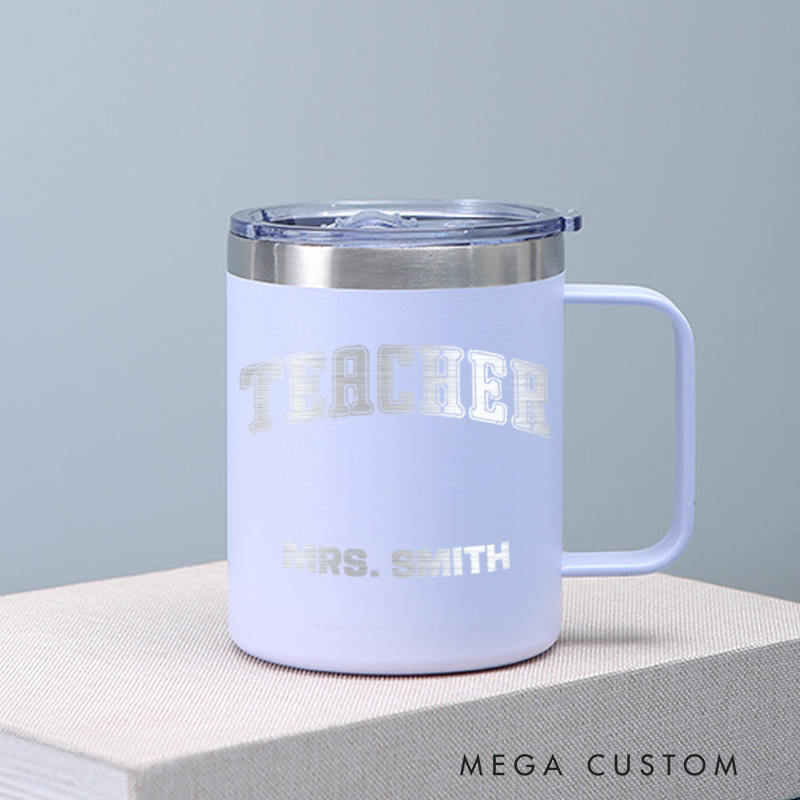Personalized Teacher Laser Engraved Coffee Mug Custom Teacher Design Coffee Mugs Insulated Stainless Steel Mugs Creative Teacher Gift