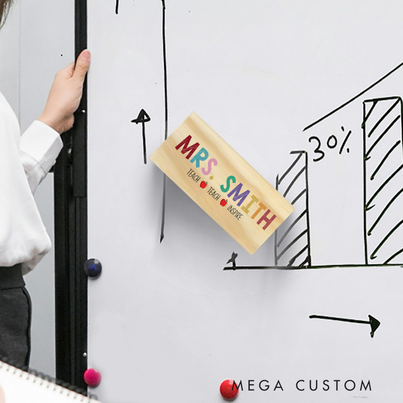 Personalized Magnetic Wooden Whiteboard Erase Colorful Teacher Design Appreciation Gift for Teachers