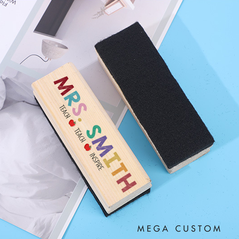 Personalized Magnetic Wooden Whiteboard Erase Colorful Teacher Design Appreciation Gift for Teachers