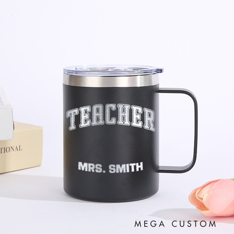 Personalized Teacher Laser Engraved Coffee Mug Custom Teacher Design Coffee Mugs Insulated Stainless Steel Mugs Creative Teacher Gift