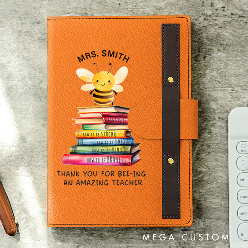 Personalized A5 Lined Notebook and Pen Loop for Teachers Thank You for Being an Amazing Teacher Design Notebook Appreciation Gift for Teachers