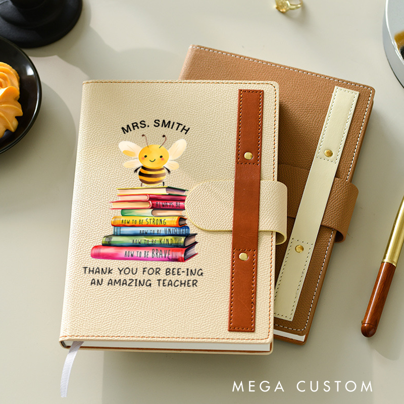 Personalized A5 Lined Notebook and Pen Loop for Teachers Thank You for Being an Amazing Teacher Design Notebook Appreciation Gift for Teachers