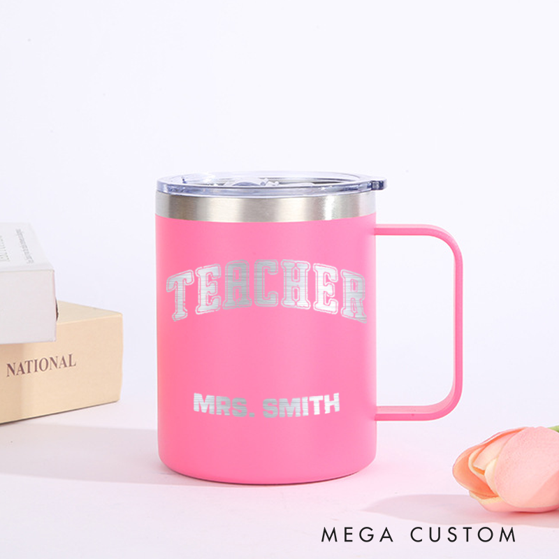 Personalized Teacher Laser Engraved Coffee Mug Custom Teacher Design Coffee Mugs Insulated Stainless Steel Mugs Creative Teacher Gift