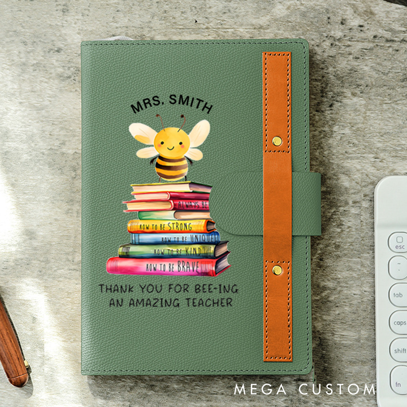 Personalized A5 Lined Notebook and Pen Loop for Teachers Thank You for Being an Amazing Teacher Design Notebook Appreciation Gift for Teachers