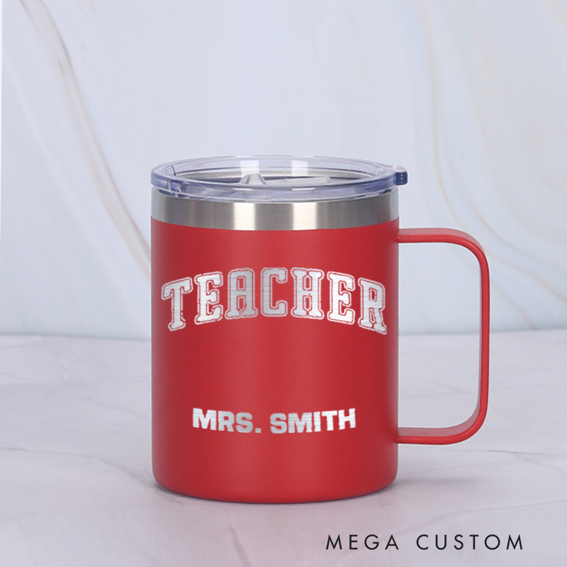 Personalized Teacher Laser Engraved Coffee Mug Custom Teacher Design Coffee Mugs Insulated Stainless Steel Mugs Creative Teacher Gift