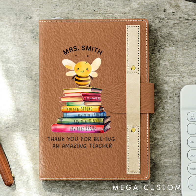 Personalized A5 Lined Notebook and Pen Loop for Teachers Thank You for Being an Amazing Teacher Design Notebook Appreciation Gift for Teachers