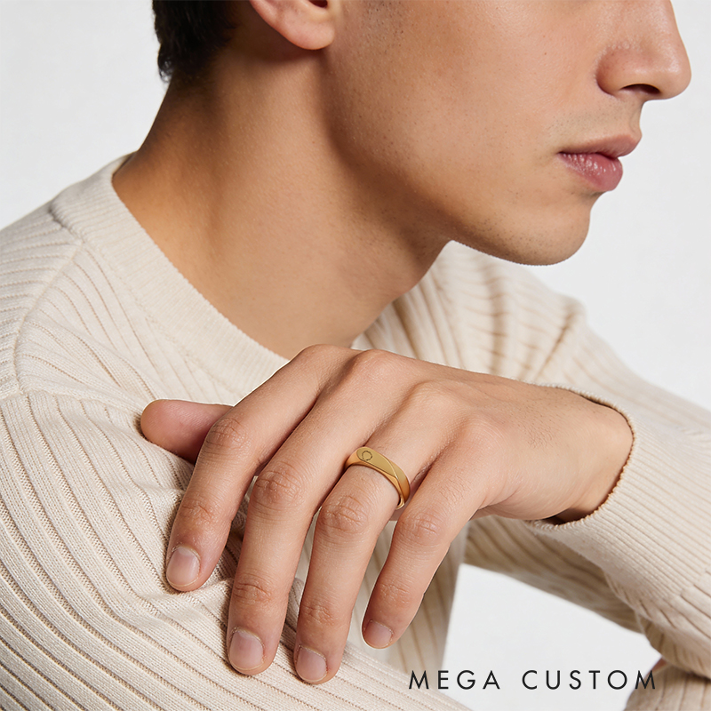 Personalized Half-Heart Infinity Symbol Couple's Matching Rings Personalized Gold Promise Jewelry 925 Sterling Silver