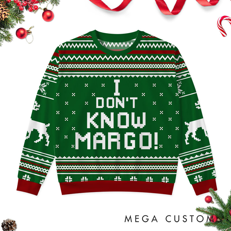 Personalized Couple Why Is The Carpet All Wet and I Don’t Know Christmas Ugly Sweater Christmas Gift for Boyfriend Girlfriend Husband Wife