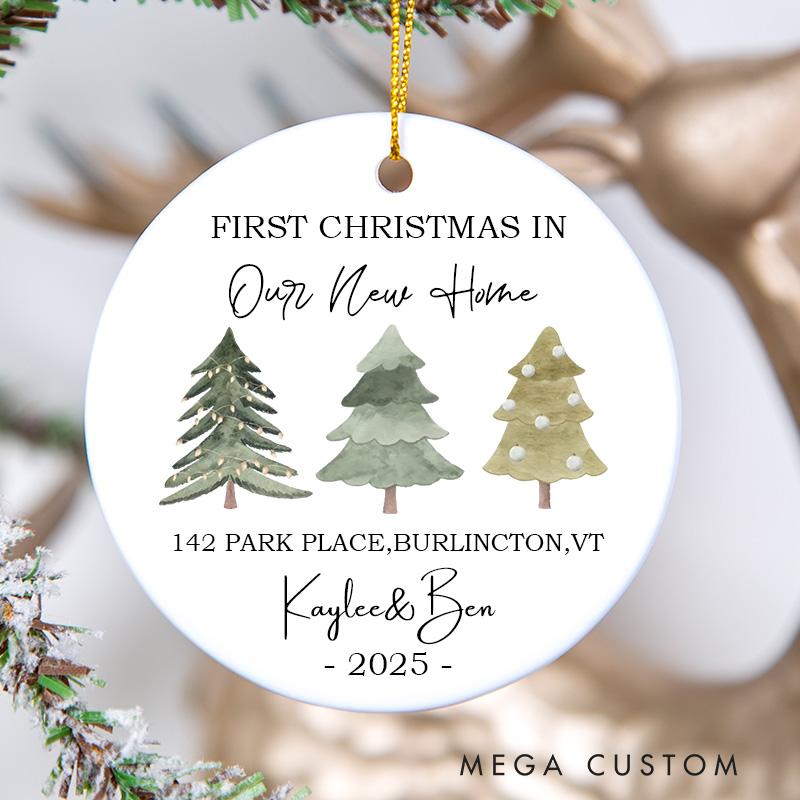 Personalized First Christmas in Our New Home Ornaments New Home Ornament Our New Home Ornament 2025 New House Christmas Ornament Housewarming Gift