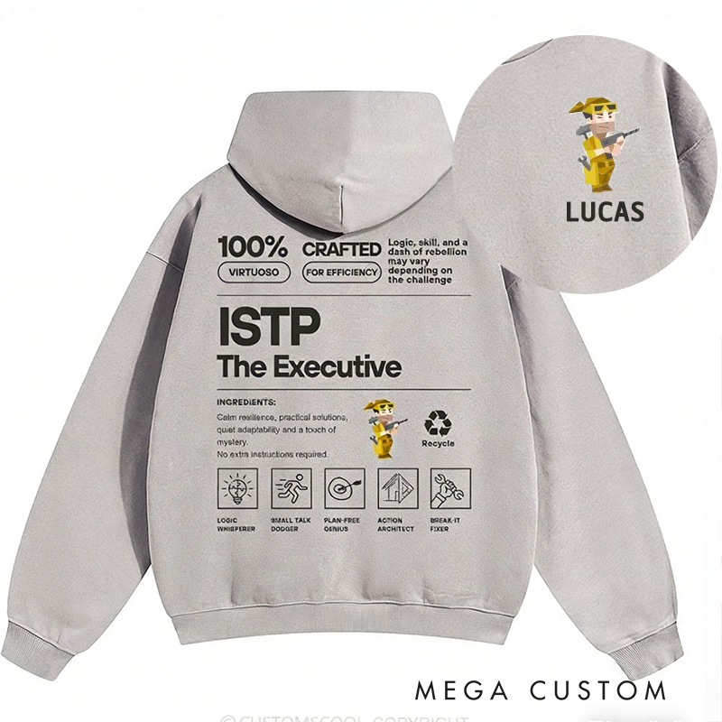 Personalized MBTI 16 Personalities Hoodie Custom Name Hoodies Unique Gifts