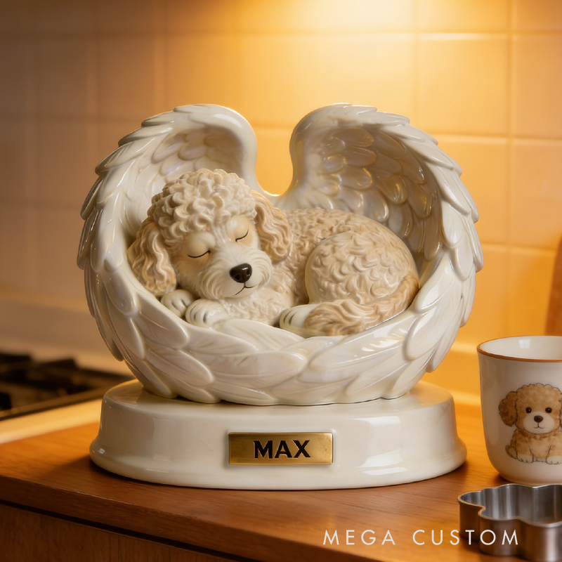 Personalized Customizable Pet Memorial with Angel Wings a Special Keepsake for Your Home