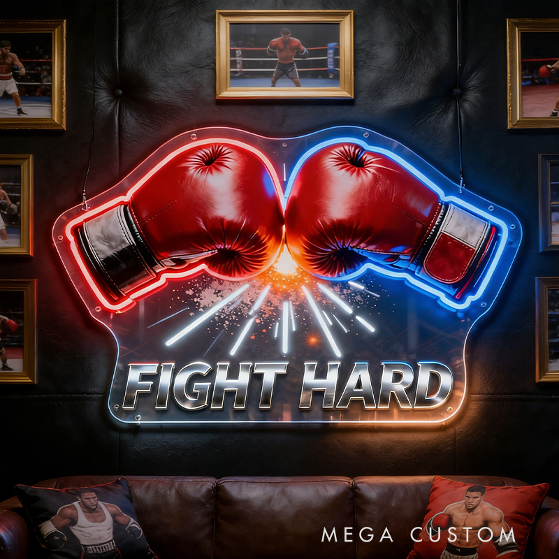 Personalized Boxing Glove Neon Sign the Perfect Gift for Boxing Lovers