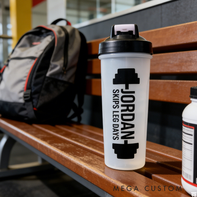 Personalised Protein Shaker New Year Resolution Gym Lover Gift Drinks Bottle Fitness Freak Healthy Shakes Father Dad Gift for Gym Lovers