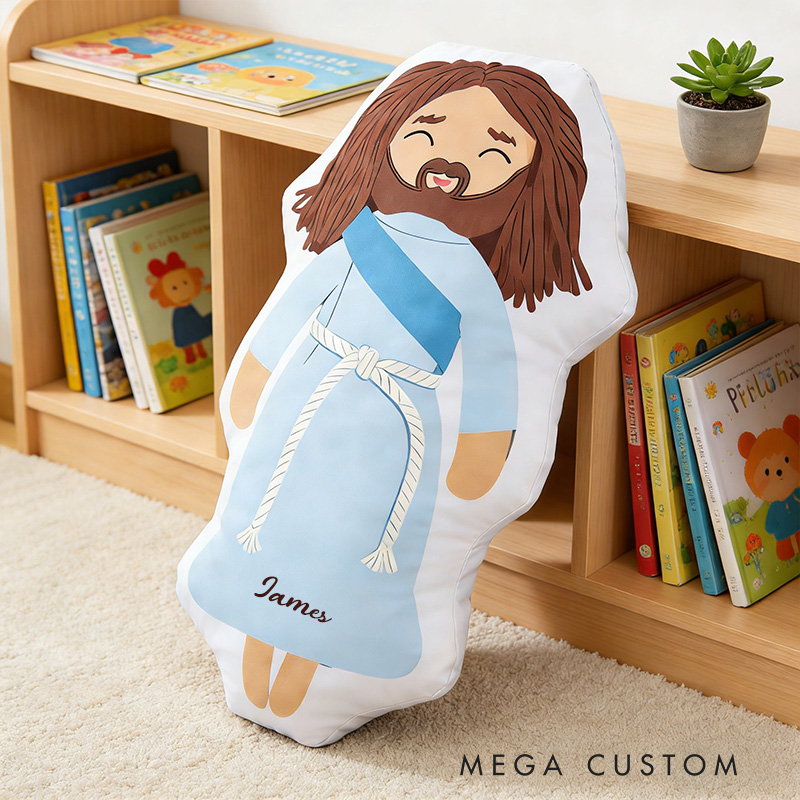 Personalized Jesus Pillow with Custom Name Religious Gift Graphic 3D Print Pillow Christian Jesus Pillow Prayer Corner Faith Gift