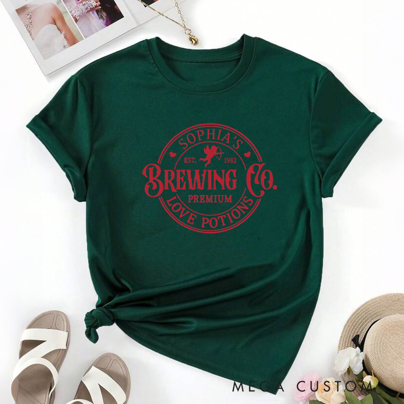 Personalized Brewing Co. Cupid's Love Options Classic T-shirts Xoxo Cozy Shirt with Name Valentine's Day Gift for Women Baking Lover Her