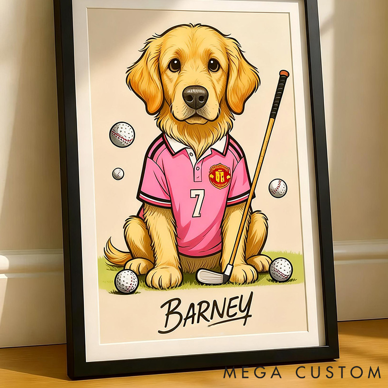 Personalized Pet Lover Football Team Shirt Custom Dog Illustration  Unique Gift for Pet Lovers for Football Fans Pet Portrait