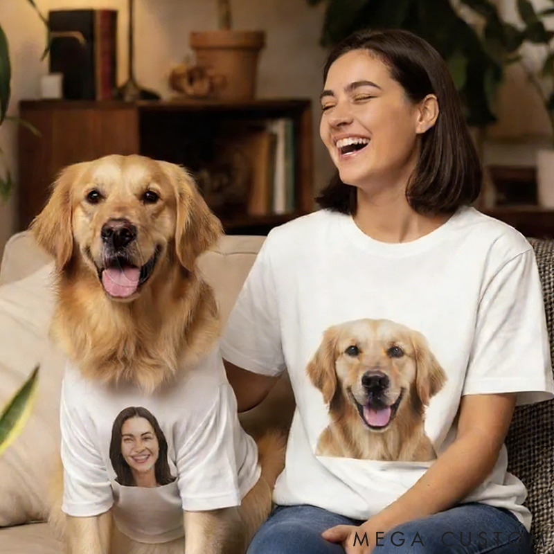 Personalized Pet Lover Custom Couple Tshirt Parent Ver Dog parent and Dog Couple Shirts Cat parent and Cat Couple Shirts Personalized matching shirt T-Shirt