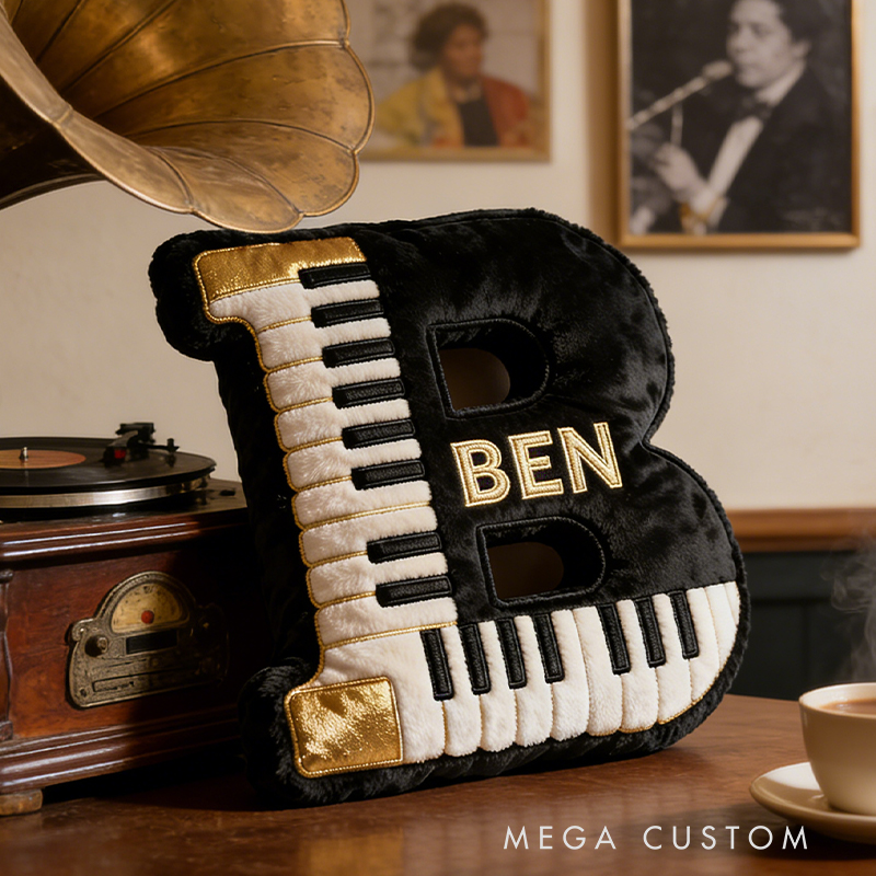 Personalized Piano Alphabet Pillow the Perfect Gift for Music Lovers