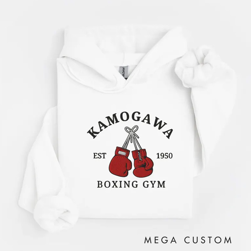 Personalized Fitness Classic Hoodies Embroidered Anime Hoodie Boxing Gym Pullover for Fitness Enthusiasts Bodybuilders and Gym Lovers