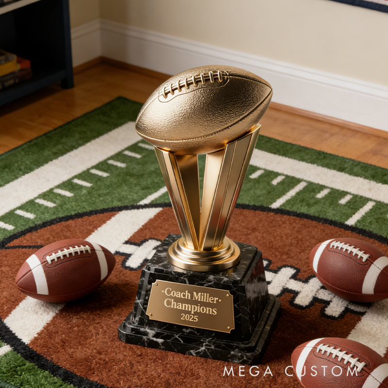 Personalized Acrylic American Football Coach Trophy