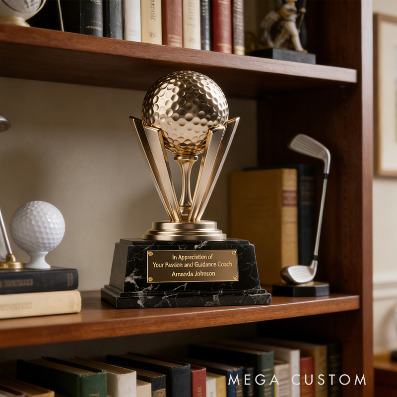 Personalized Acrylic Golf Coach Trophy