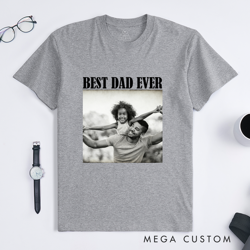 Personalised Photo Dad Shirt Custom Comfort Colors Dad Shirt Dad Picture Tshirt  Gift for Dad Dad Tee Dad Gift Grandpa Gift
