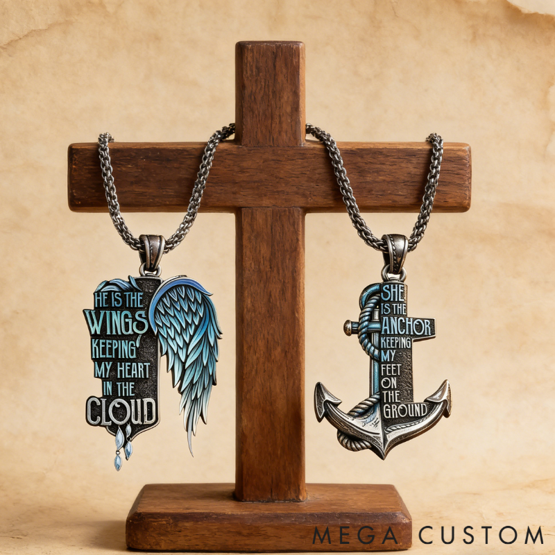 Personalized Vintage Matching Necklaces Custom Message Express Love Romantic Holiday Gift for Couples