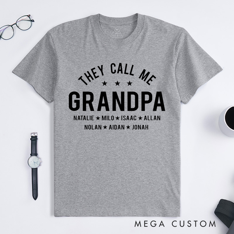 Personalised Father's Day Gift for Grandpa Custom Grandpa Shirt with Grandkids Names Personalized Grandpa Shirt Grandpa Gift with Children's Names