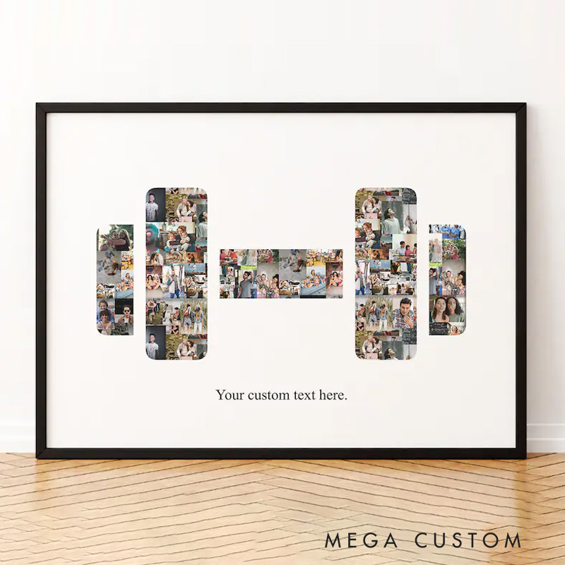 Personalized Weightlifting Art Powerlifting Coach Fitness Trainer Gift Photo Collage CrossFit Coach Gym Trainer for Gym Lover