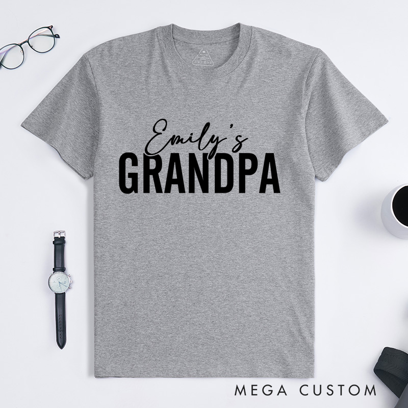 Personalized Grandpa Shirt Father's Day Shirt Customized Grandpa Shirt Gift for Dad New Dad Shirt Custom Shirt for Dad