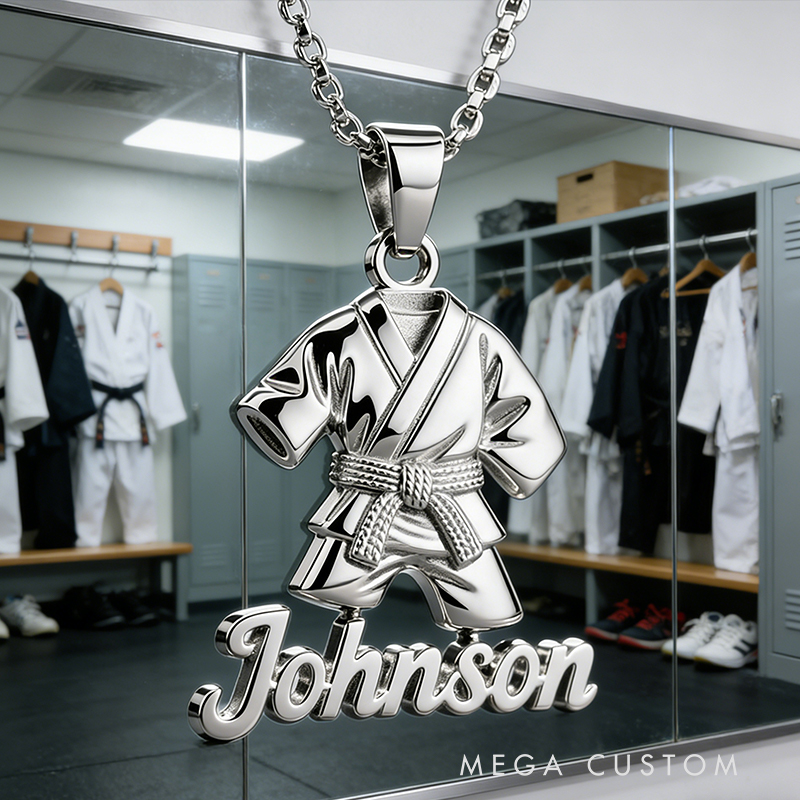 Personalized Taekwondo Name Necklace the Perfect Gift for Taekwondo Lovers