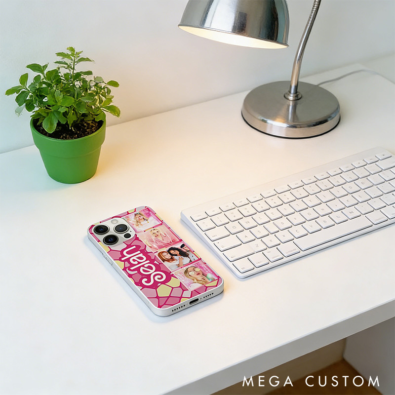 Personalized Bestie Custom Photo Colorful Style Phone Case Valentines Gift for Friendship Galentines Gift for Beaties